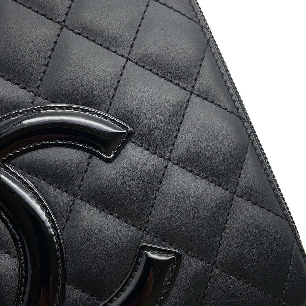 CHANEL Black Lambskin Leather Logo Wallet - Picture 6 of 16